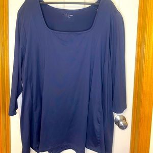 COPY - Lane Bryant classic 3/4 sleeve Square neck fit and flare top. 34/36